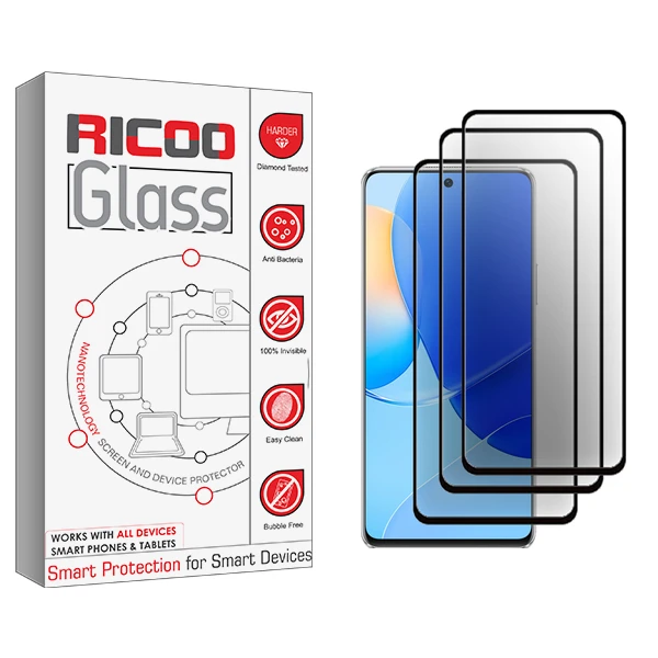محافظ صفحه نمایش سرامیکی ریکو مدل Ricoo Glass MIX2106 مناسب برای گوشی موبایل هوآوی Nova 9 SE بسته سه عددی