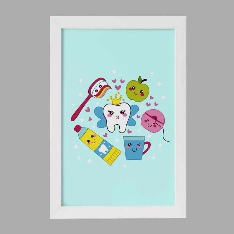 تابلو خندالو مدل دندان و دندانپزشکی کودکانه کد 27748