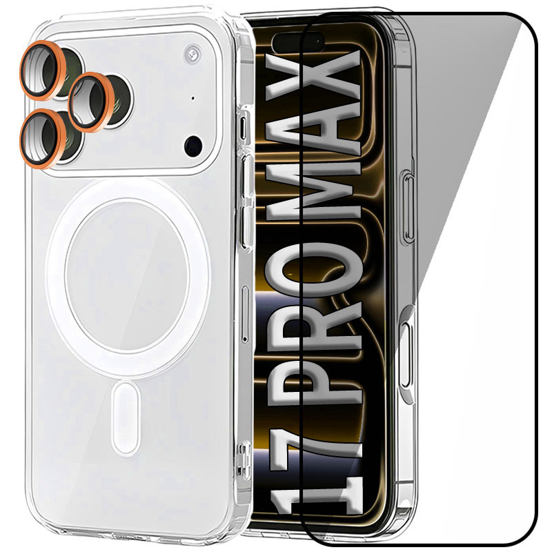 کاور مسیر مدل Prime Protect مناسب برای گوشی موبایل اپل iPhone 17 Pro Max به همراه محافظ صفحه نمایش و محافظ لنز دوربین