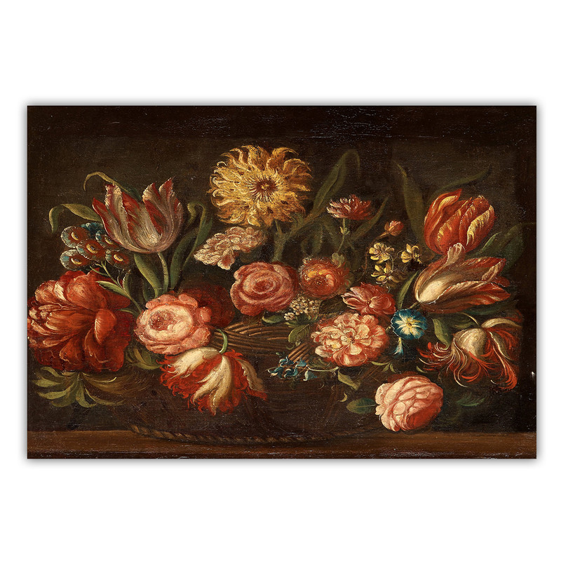 تابلو شاسی طرح گل و گلدان کد PR063