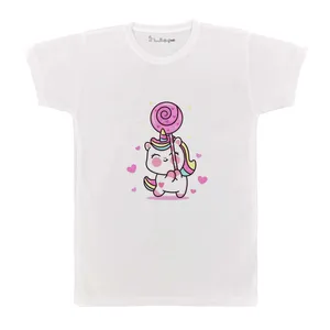 تی شرت بچگانه پرمانه طرح یونیکورن کد pmt.3349