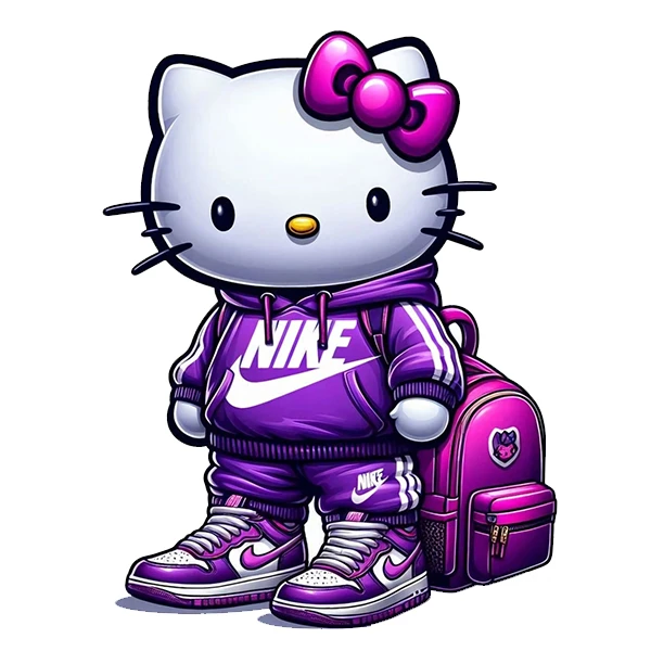 استیکر پارچه و لباس پاد آفرین طرح کیتی کد 1220