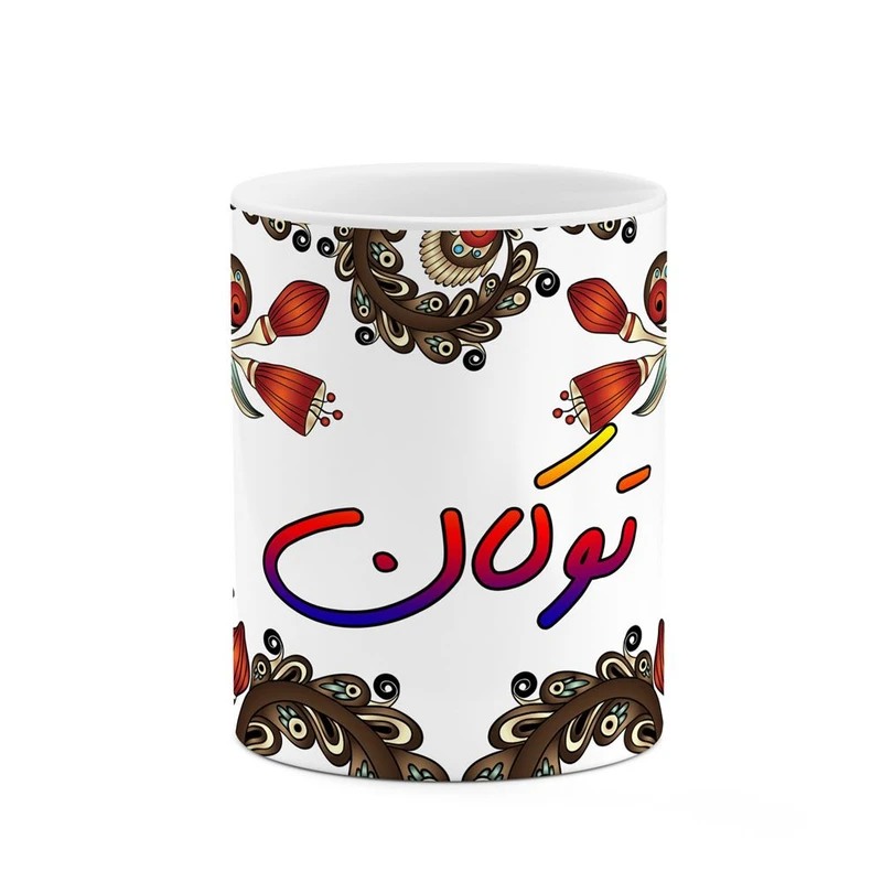 ماگ کاکتی مدل اسم توکان طرح سنتی گل و بته کد mgh44599
