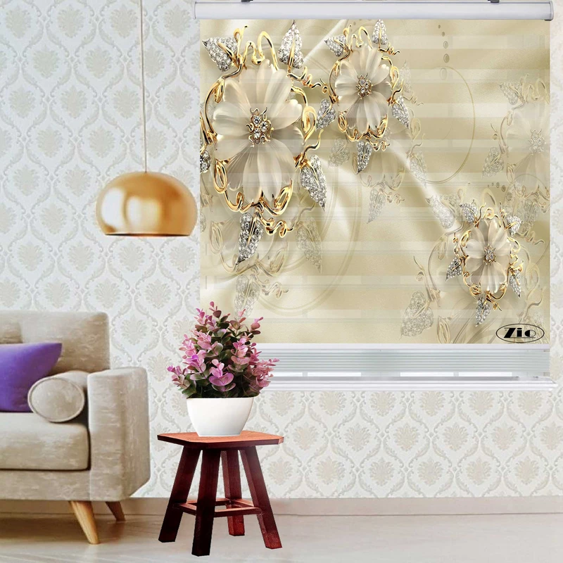 پرده زبرا زیو کد 3D1102 سایز 150x150 سانتی متر