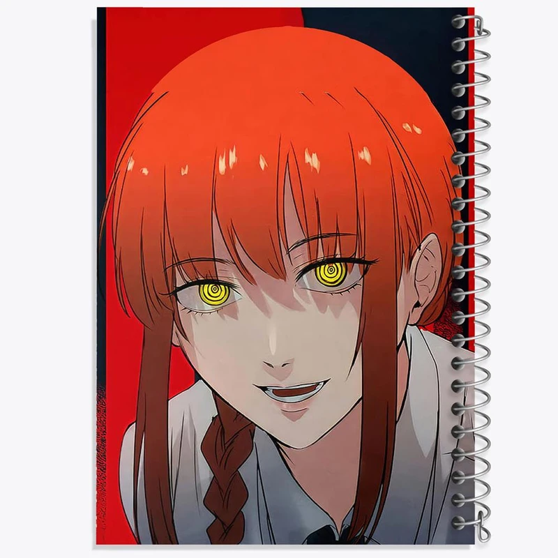 دفتر نقاشی 50 برگ خندالو مدل ماکیما انیمه مرد اره ای Chainsaw Man کد 18014