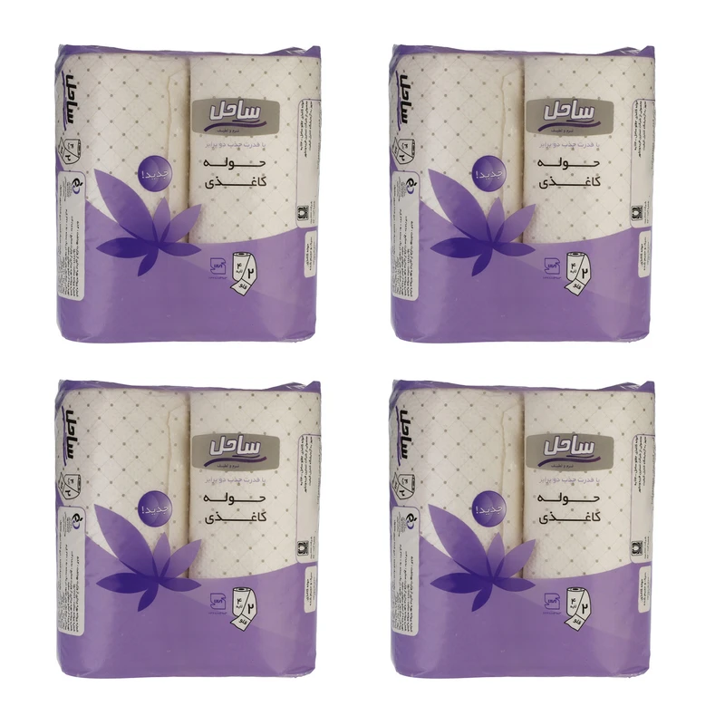 دستمال حوله ای ساحل مدل نانو چهار بسته 2 عددی