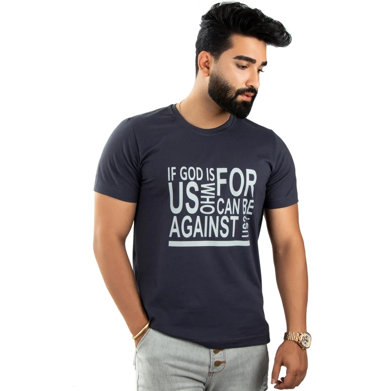 تی شرت آستین کوتاه مردانه آریان نخ باف مدل 1861