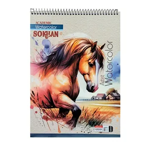 دفتر آبرنگ ده برگ سخن طرح اسب کد ۷۰