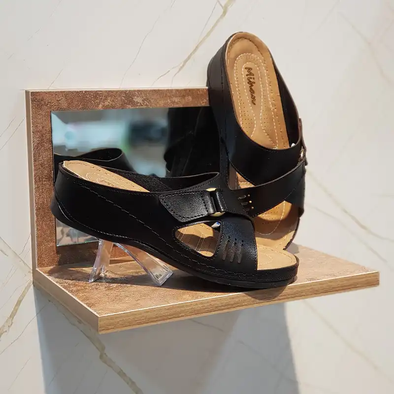 دمپایی زنانه مدل طبی کد017t.k رنگ مشکی