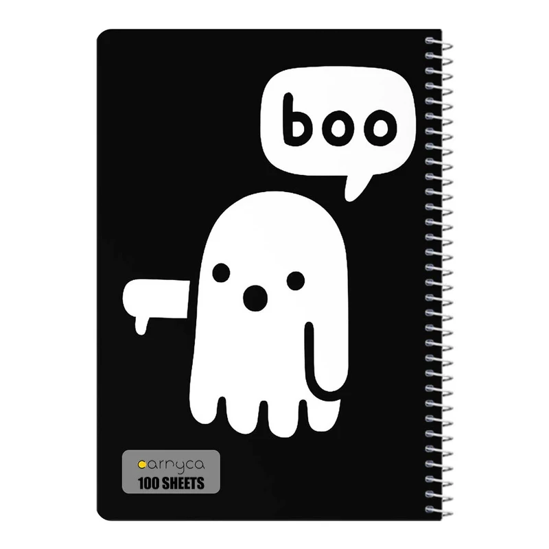 دفتر مشق 100 برگ سیمی کارنیکا طرح روح کیوت Cute Ghost کد 47583