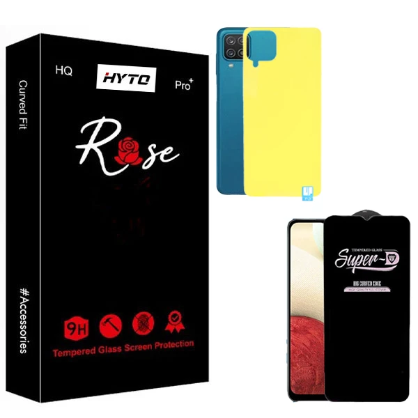 محافظ صفحه نمایش هیتو مدل Rose SuperD مناسب برای گوشی موبایل  سامسونگ galaxy a12 به همراه محافظ پشت گوشی