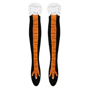 جوراب ساق بلند زنانه پاریز طرح پای مرغ کد 1526