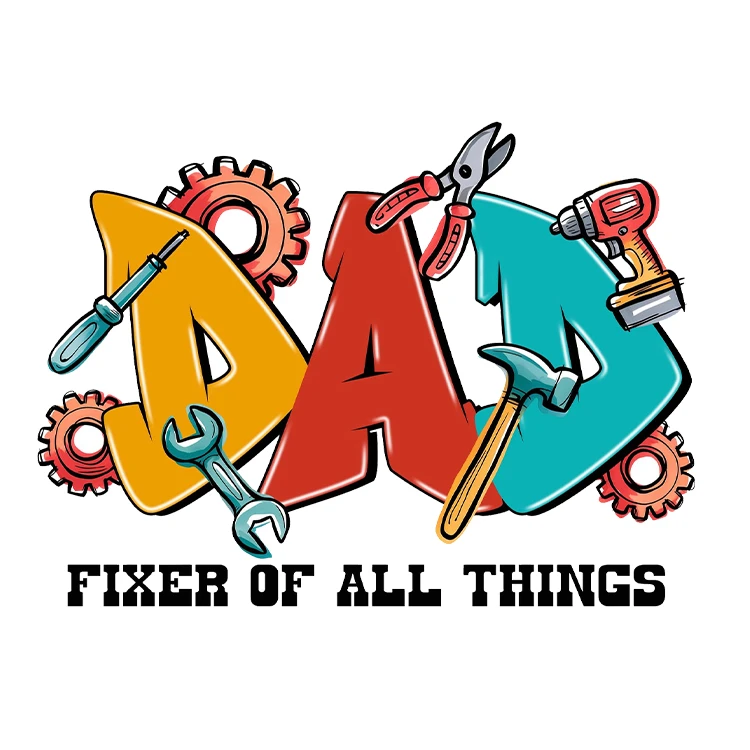 استیکر پارچه و لباس پاد آفرین مدل پدر کد S1934