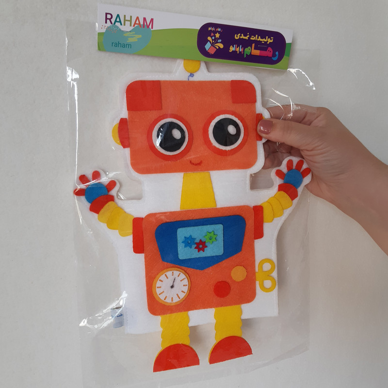 عروسک رهام پاپالو طرح ربات ارتفاع 35 سانتی متر