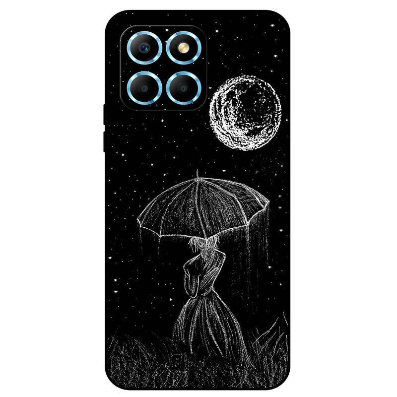 کاور مگافون طرح دختر و ماه مدل 1369 مناسب برای گوشی موبایل آنر X6 5G       