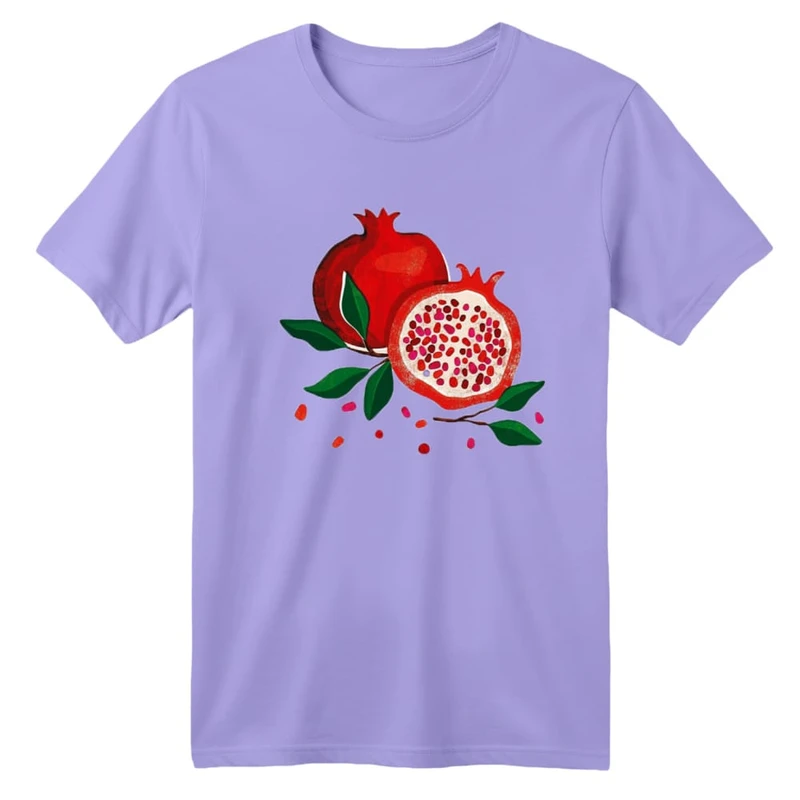 تی شرت آستین کوتاه بچگانه مدل انار یلدایی کد 1