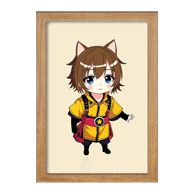 تابلو خندالو مدل دختر انیمه ای کد F3602