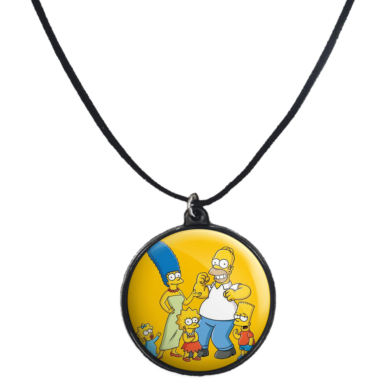 گردنبند پرمانه طرح سیمپسون ها کد pmb.4733 مدل دو طرفه