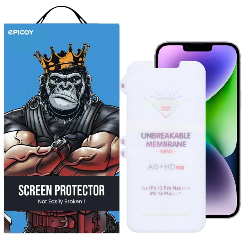 محافظ صفحه نمایش اپیکوی مدل Hydrogel-Double مناسب برای گوشی موبایل اپل iPhone 14 Plus / iPhone 13 Pro Max