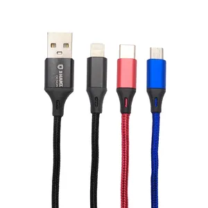 کابل تبدیل USB به microUSB / USB-C / لایتنینگ ایکس هانز مدل CS310 طول 1.2 متر