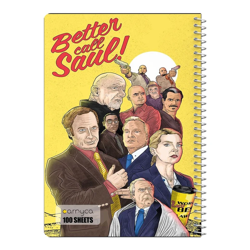 دفتر مشق 100 برگ سیمی کارنیکا طرح بهتره با سول تماس بگیری Better Call Saul کد 42557