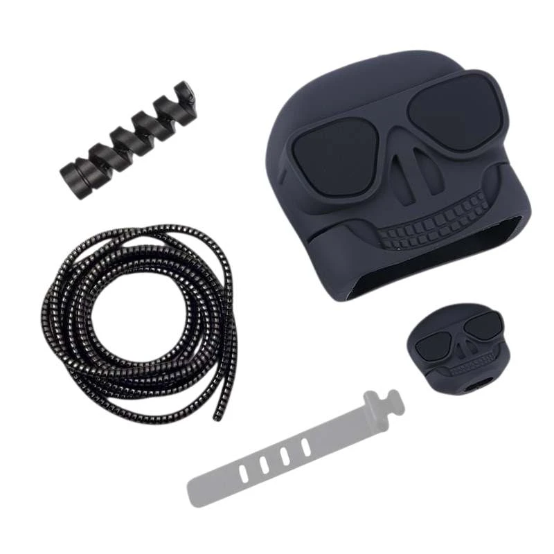 محافظ شارژر دیواری طرح فانتزی مدل SKL98 به همراه محافظ کابل شارژ مناسب برای شارژر شیائومی 120 وات دو پین بسته 5 عددی 