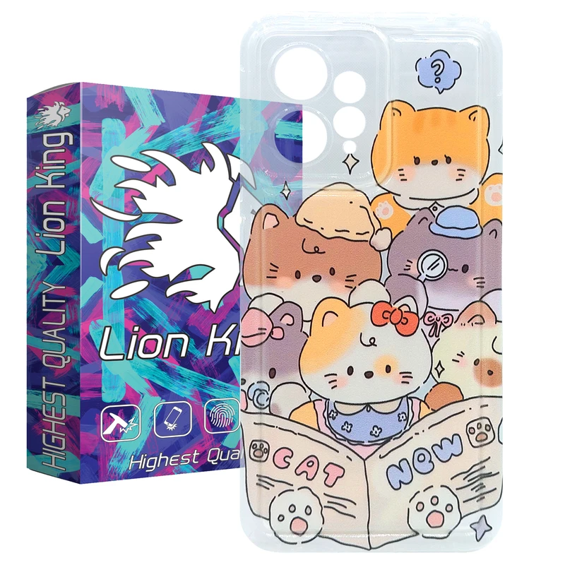 کاور لاین کینگ مدل CAT NEWS مناسب برای گوشی موبایل شیائومی Redmi Note 12 4G