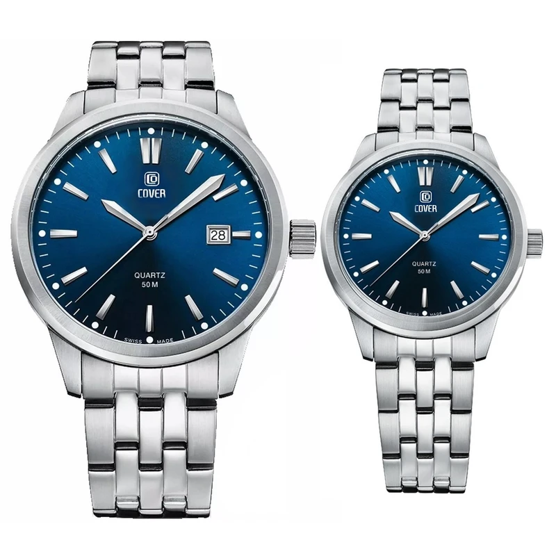 ست ساعت مچی عقربه ای زنانه و مردانه کاور مدل CO502.03 - CO503.09
