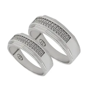 ست انگشتر نقره زنانه و مردانه مدل ds450
