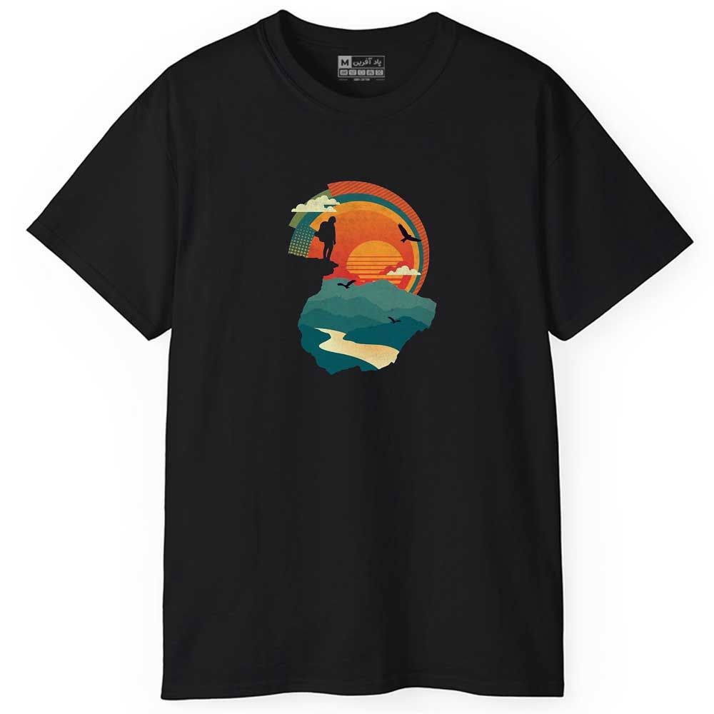 تی شرت آستین کوتاه مردانه پاد آفرین مدل طبیعت کد 0397 -  - 1