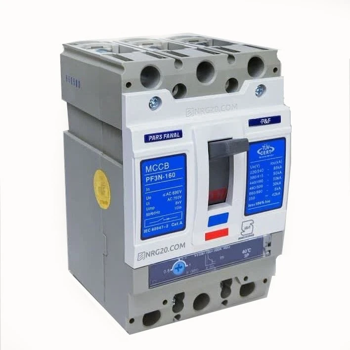 کلید اتومات 100 آمپر پارس فانال مدل ADJ-PF3N-160-100