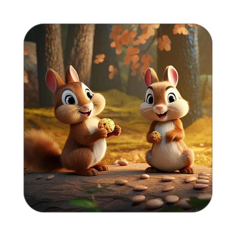 زیر لیوانی کاکتی طرح حیوانات کارتونی مدل mp28714