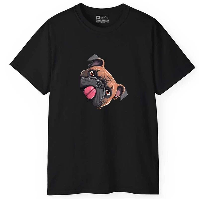 تی شرت آستین کوتاه مردانه پاد آفرین مدل سگ بامزه کد 1153