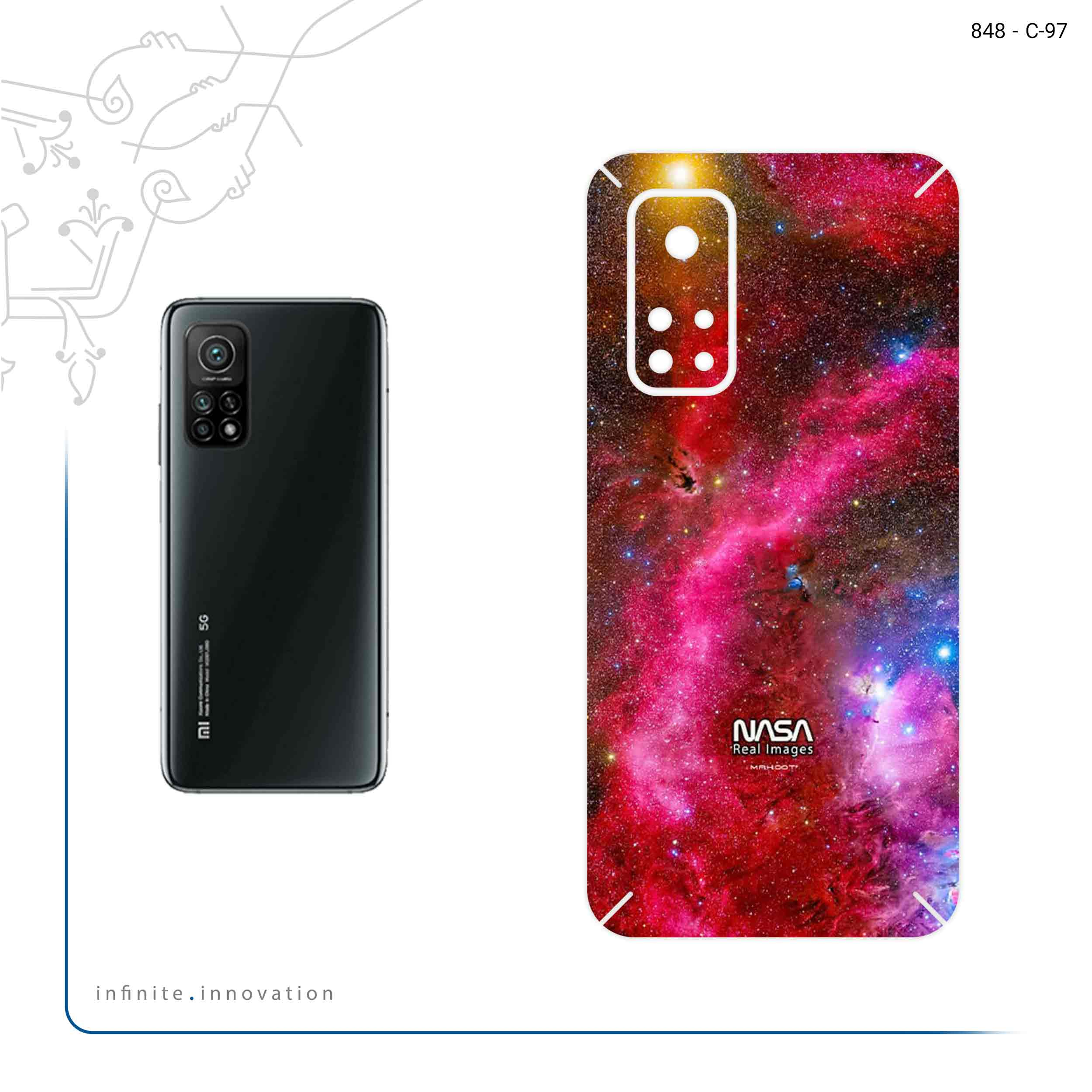 برچسب پوششی ماهوت مدل Universe b NASA 11 مناسب برای گوشی موبایل شیائومی Mi 10T 5G
