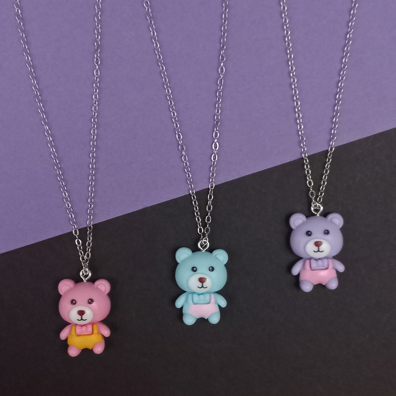 گردنبند دخترانه مدل عروسکی طرح خرس گردنبند دخترانه مدل عروسکی طرح خرس