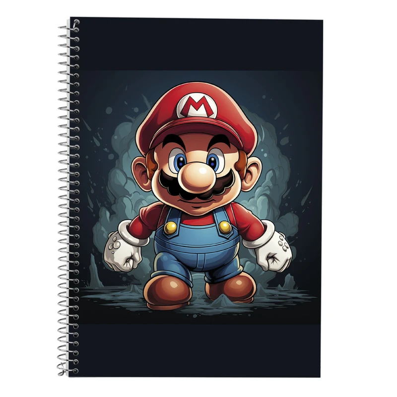 دفتر زبان 50 برگ مدوپد مدل دوخط طرح سوپرماریو super mario کد DF2930
