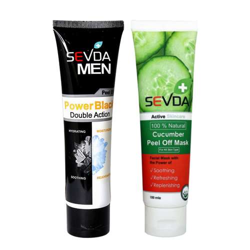ماسک صورت سودا مدل Cucumber حجم 100میلی لیتر به همراه ماسک صورت سودا مدل Pawer Black