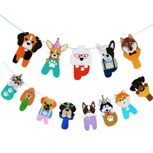  ریسه تولد مدل تولد مبارک طرح سگ های خانگی کد 08