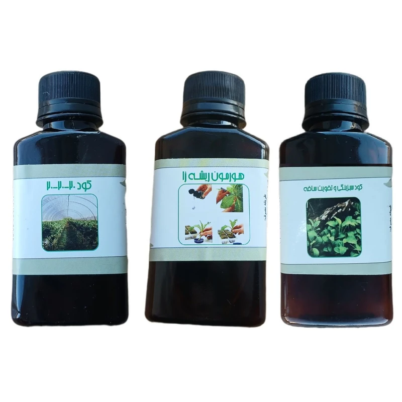 کود مایع کامل سه بیست و کود سبزینگی و تقویت ساقه و هورمون ریشه زا مدل life drop حجم 110 میلی لیتر بسته 3 عددی