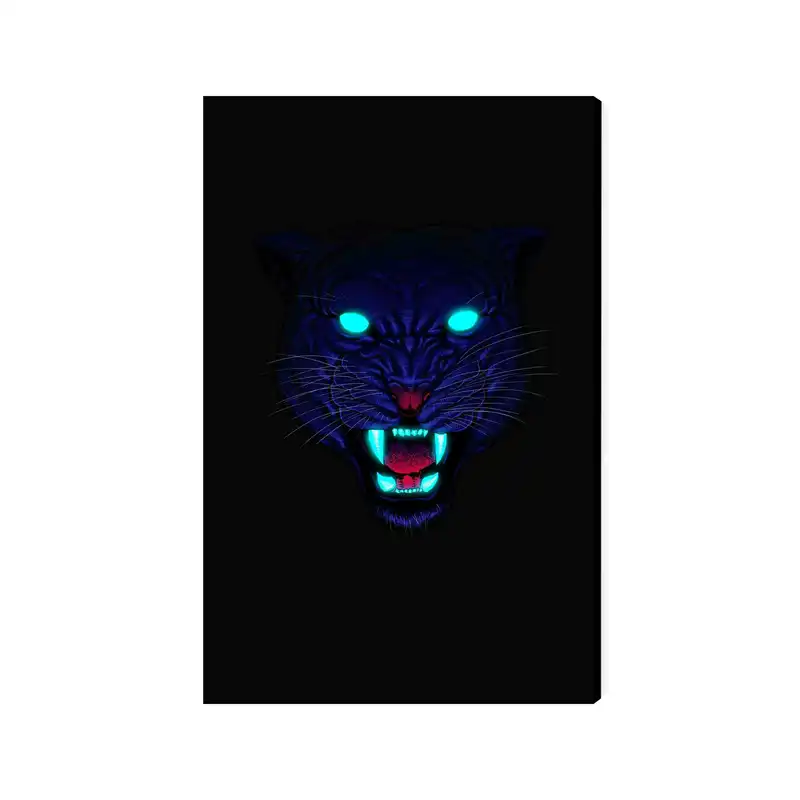 تابلو شاسی عرش مدل فانتزی ببر شبرنگ نئونی کد As2069