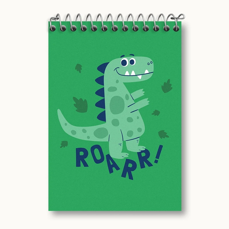 دفتر یادداشت 50 برگ خندالو مدل دایناسور کیوت کد N897