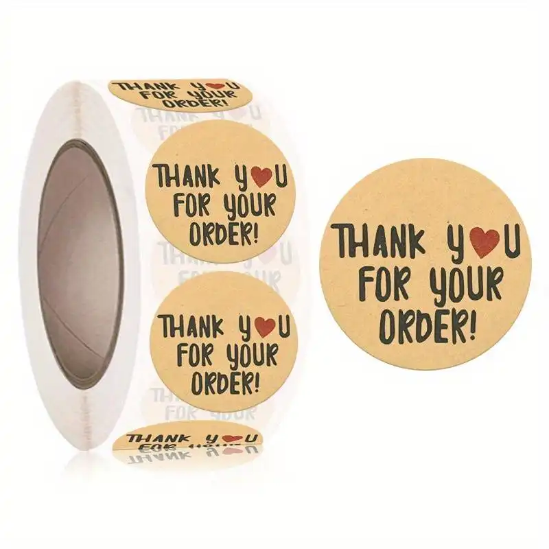 برچسب طرح تشکر مدل S-09 بسته 500 عددی