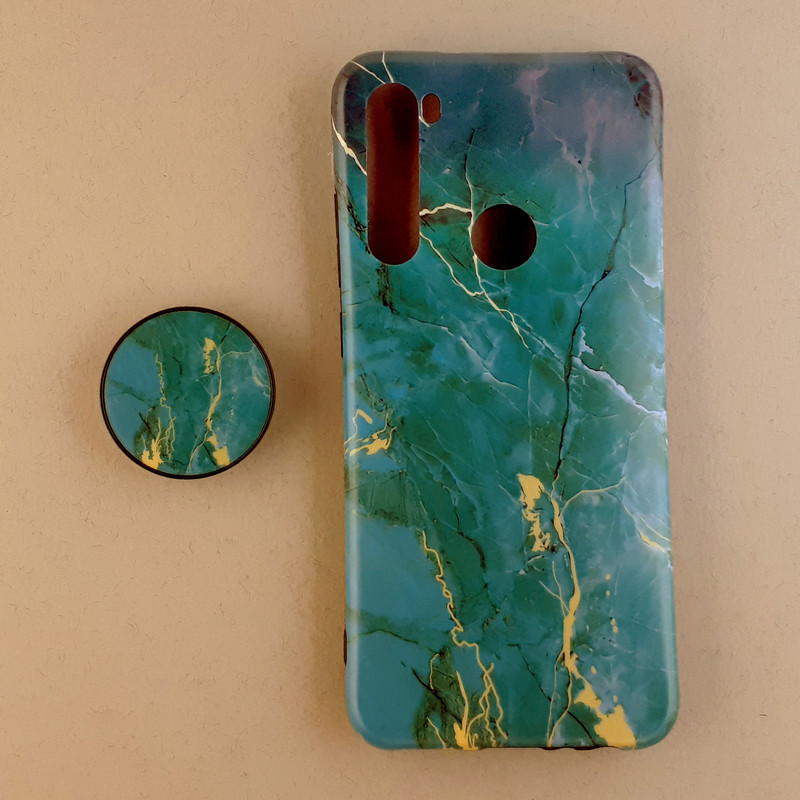 کاور مدل ماربل کد 05 مناسب برای گوشی موبایل شیائومی Redmi Note 8 به همراه پایه نگهدارنده