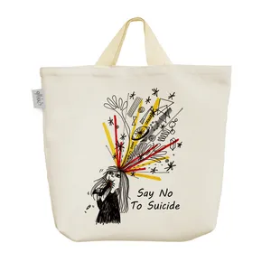 ساک خرید خندالو مدل Say No To Suicide کد S11