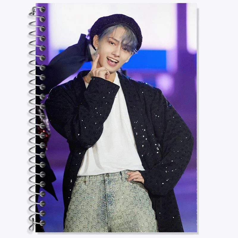 دفتر زبان 50 برگ خندالو مدل سه خط طرح جونهی گروه سونتین Seventeen کد 21594