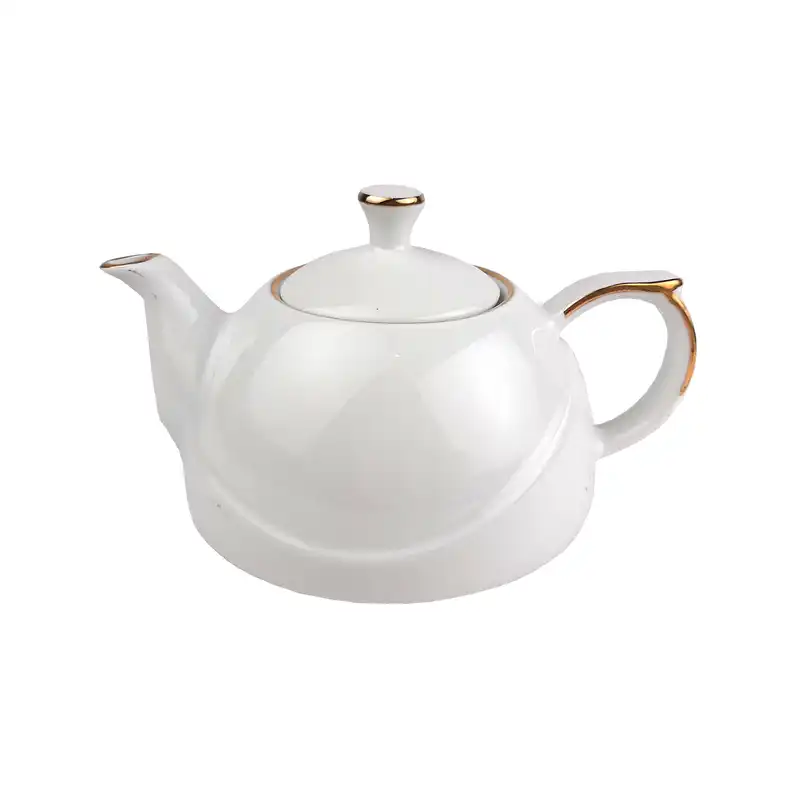 قوری لوریان چینی مدل بهار ساده خط طلا کد 701