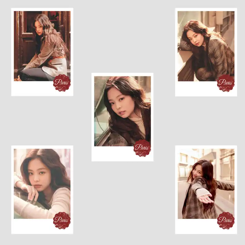 آویز تزیینی مدل جنی بلک پینک مجموعه 5 عددی