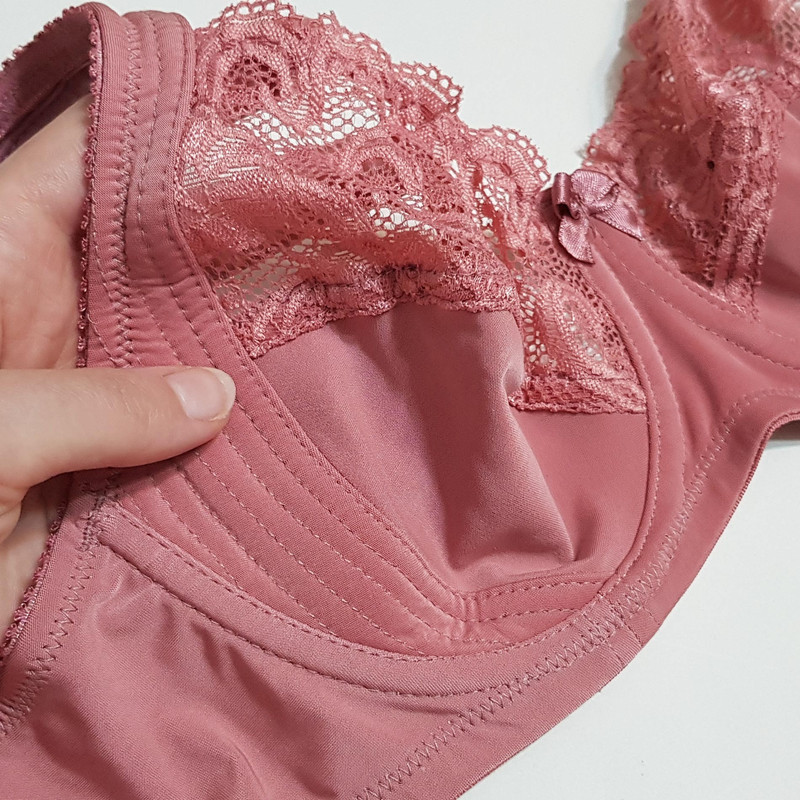 سوتین زنانه اما مدل فنردار دانتل کد 4921-3100 رنگ کالباسی