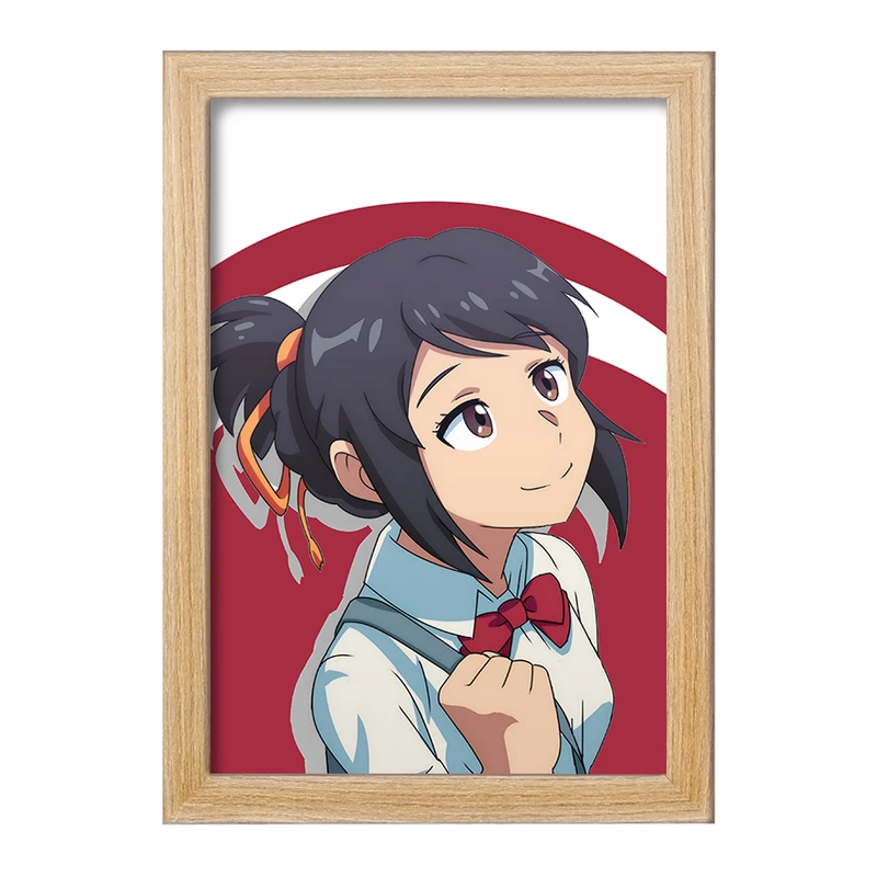 تابلو خندالو مدل میتسویا میامیزو انیمه یورنیم Your Name  کد 16249