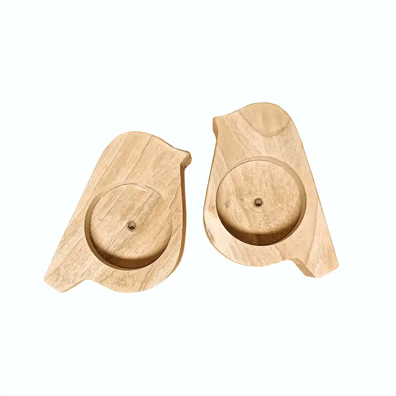 جاشمعی چوبی وودلندزون مدل پرنده بسته 2 عددی